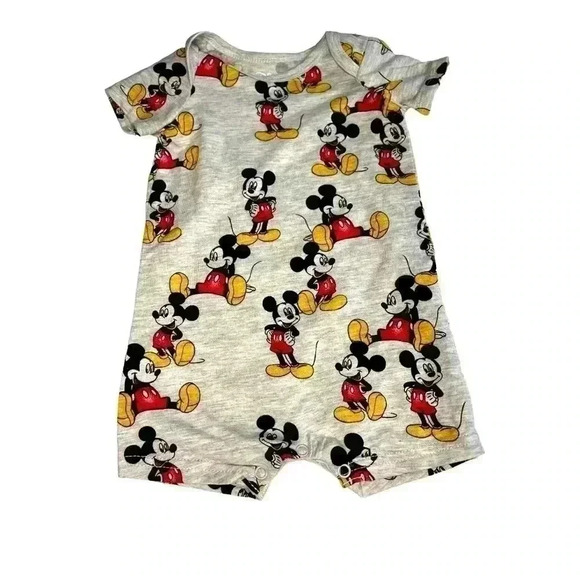 DISNEY BABY MICKEY MOUSE ROMPER 2 PIECE SET•SIZE 3/6 MONTHS•NWT• - Picture 2 of 6